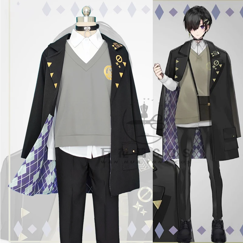 

InYOYO Holostars Kanade Izuru Cosplay Costume Anime VTuber Daily Wear Coat Shirt Vest Pants Uniform Suit Halloween Party Outfit