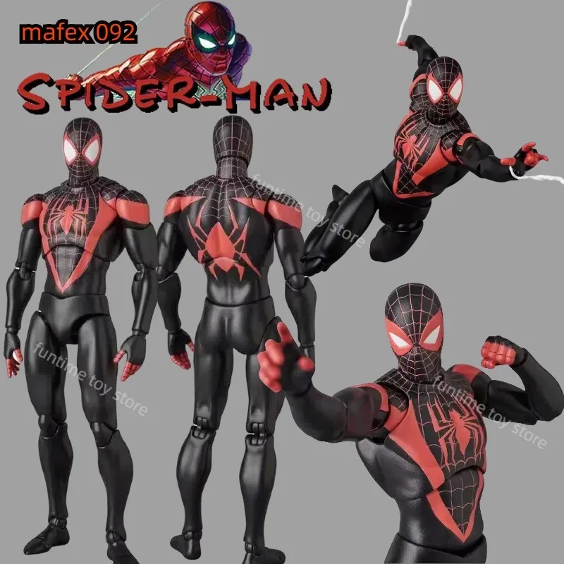 

Anime Spider-man Mafex092 action figure milse morales S.h.figuarts Ct 1/12 Spider Man Figure Collection Model Toy For Kid Gift