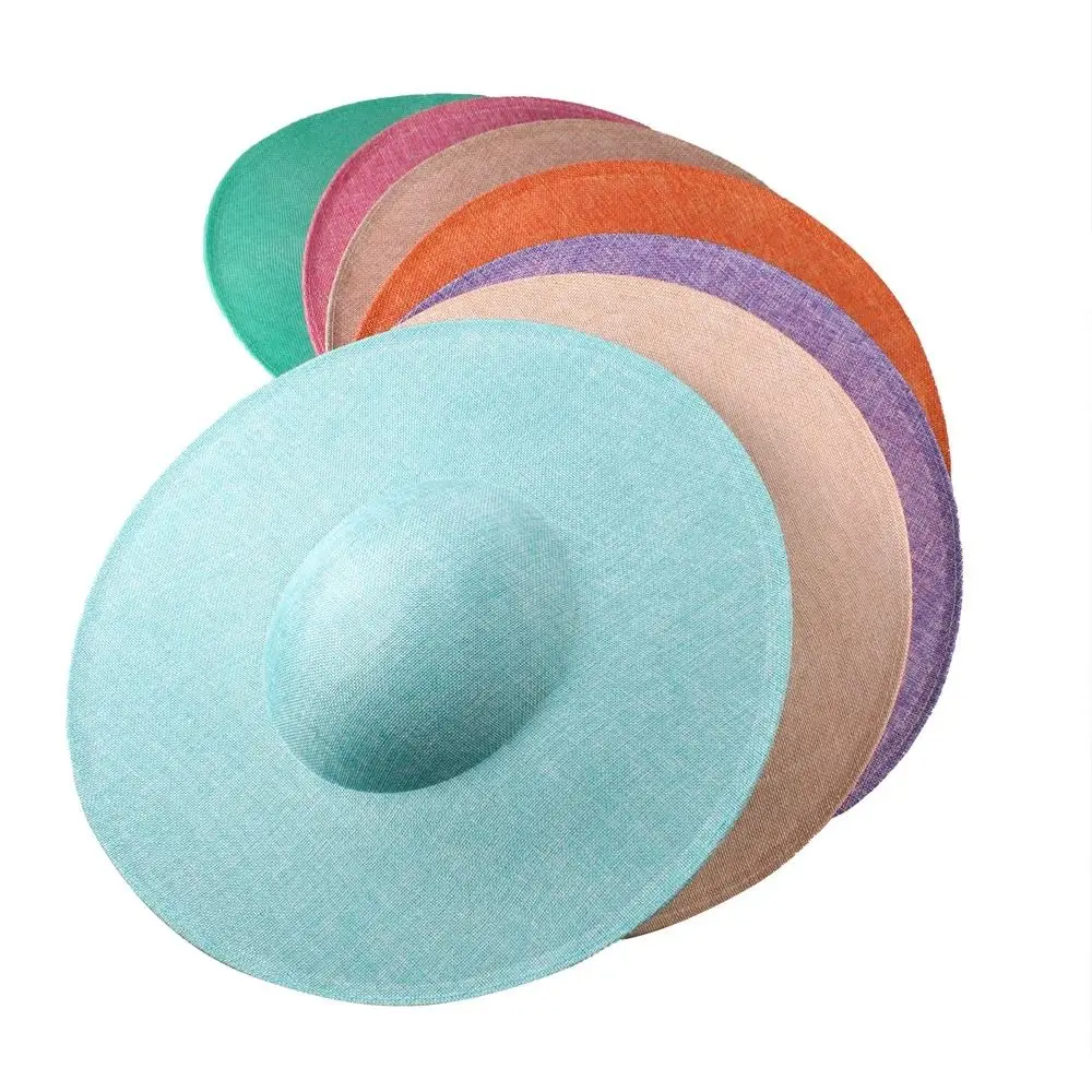 New Fashion 40cm Fascinators Base Big DIY Women Wedding Headpiece with Clip Maillinery Cap for Cap Supplies