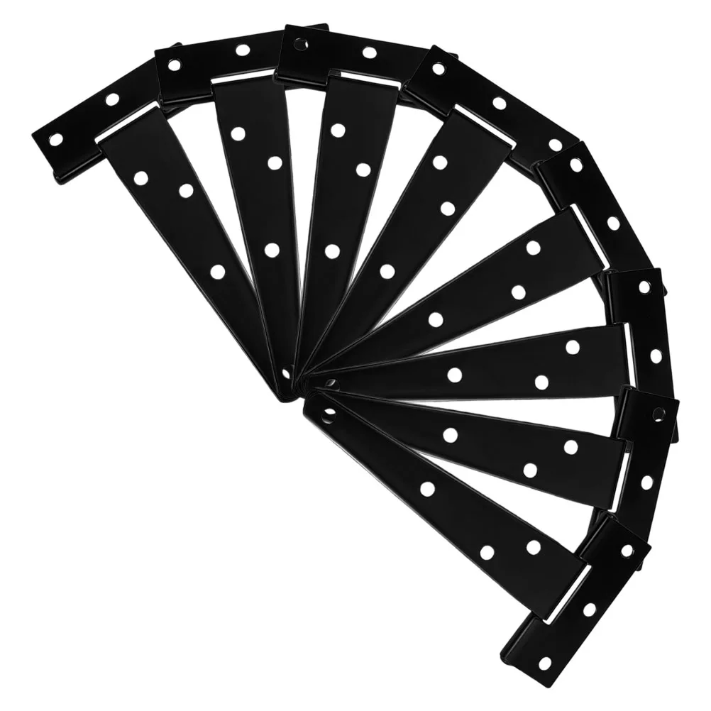 

8 Pcs T-shaped Heavy Duty Hinges for Cabinet Doors Barn Door Hinges Metal Furniture Hardware Slip Joint Shed Door