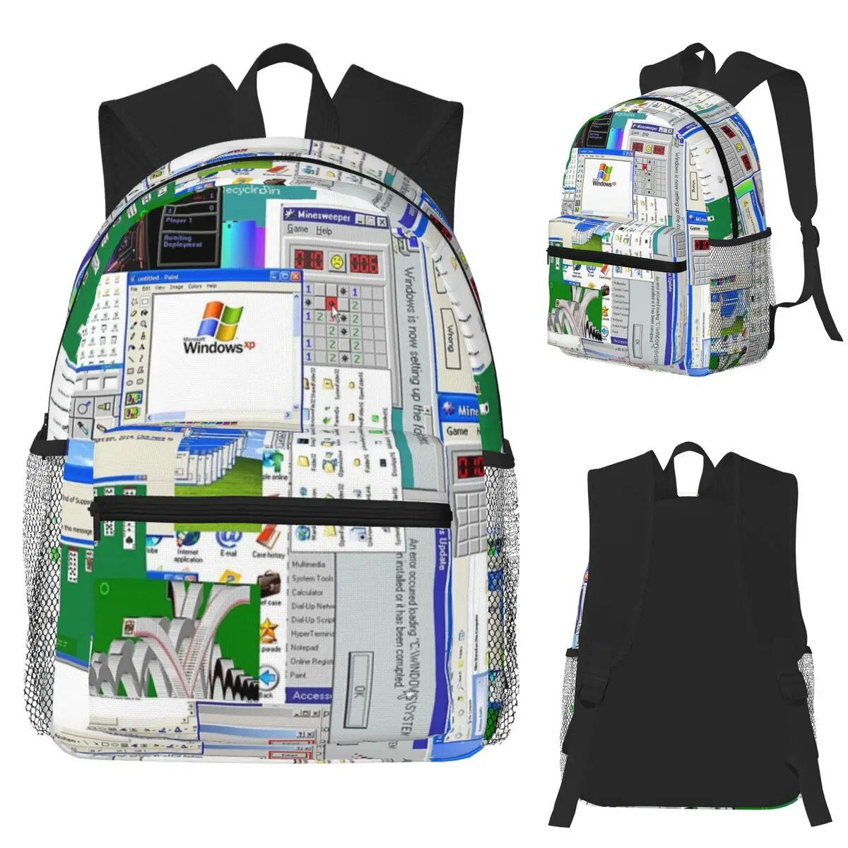 

Windows XP Collage Student Backpack School Bag Hiking Travel Daypack for Men Women Fashion Bookbag Shoulder Bags