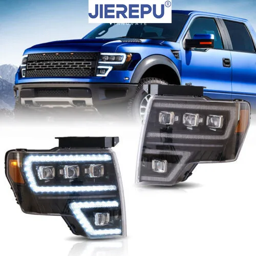 

1 пара светодиодных фар указателя поворота для Ford F150 2009-2014 годов, янтарная фара проектора в сборе