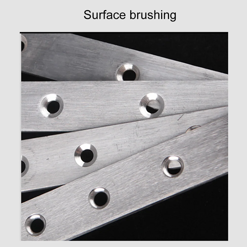 10pcs Stainless Steel Flat Straight Brace Brackets Easy to Install Convenient Use for Home Hardware Accessories