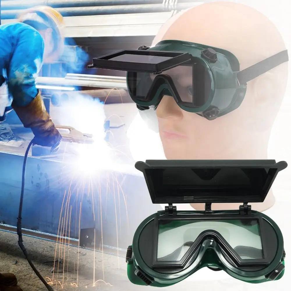

Work Safety Welding Goggles With Flip Cap Green Welder Accessory Eye Protector Welding Protective Equipment Welder Protection