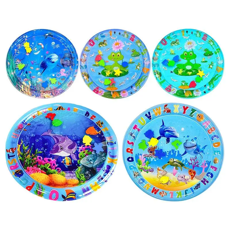 Water Sensory Play Mat Thickened Inflatable Water Mat For Cat And Dog Pet Playmat With Fish Sea Ocean Theme Sensory Toy Water