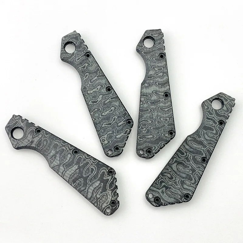 Damascus Pattern Micarta Material CNC Knife Handle Patch Scale For Genuine Strider SMF Old Knives Grip DIY Make Accessory Part