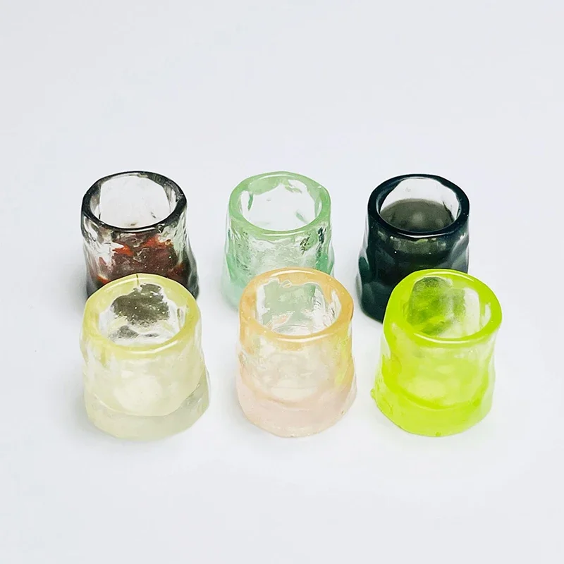 10PCS Dollhouse Miniature Accessories Mini Resin Simulated Glass Cup Model Toy Doll House Decoration