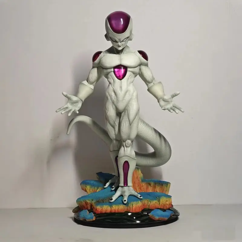 

28cm Anime Dragon Ball Frieza Action Figures Cosmic Emperor Statue With Namek Base Model Collectible Desktop Ornament Toys Gift