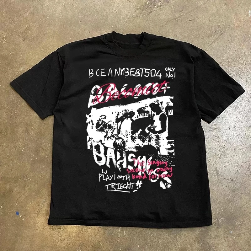 

100% cotton neutral T-shirt - a must for summer! Fashion print, soft and breathable men's and women's crew neck, fashion pattern