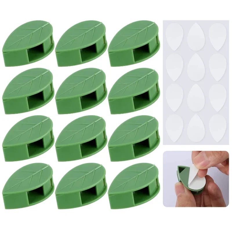 50pcs~10Pcs Plant Climbing Wall Fixture Clips Rattan Vine Fixer Self-Adhesive Hook Invisible Garden Binding Clip Wall StickyClip