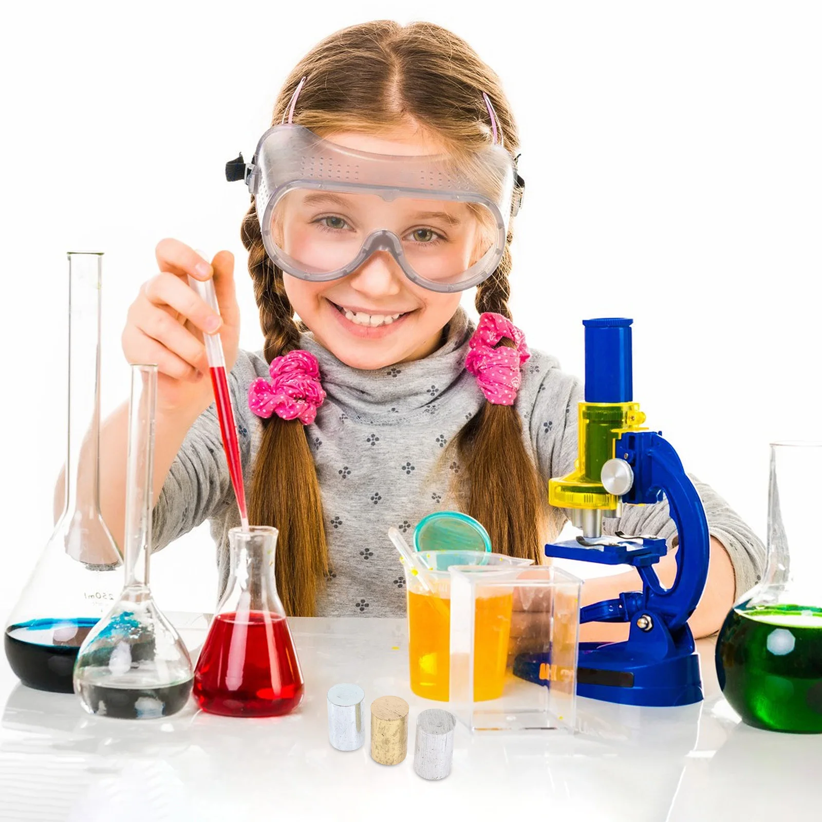 

1 Set Physics Density Blocks Aluminum Copper Iron Cylinder For Science Experiment Metal Cylinder Equipment Teaching