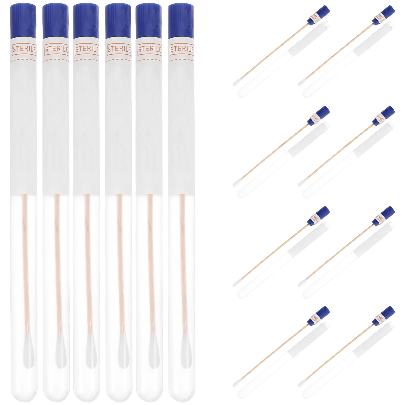 Tamponi di cotone per campionamento di rilevamento da 150 pezzi Bastoncini per raccolta campioni Tamponi monouso monouso Design ergonomico vaginale