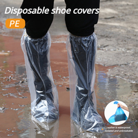 Disposable Plastic Shoe Covers Waterproof Shoe Covers Rain Thickened Long Footwear Boot Covers Shoes Cover Rain Waterproof