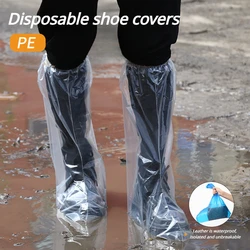 Disposable Plastic Shoe Covers Waterproof Shoe Covers Rain Thickened Long Footwear Boot Covers Shoes Cover Rain Waterproof