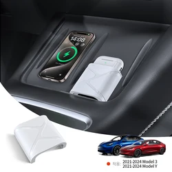 YZ For Tesla Model 3/Y 2021-2025 Wireless Charging Protective Pad Material Upgrade Wireless Headset Limit Protective Accessories