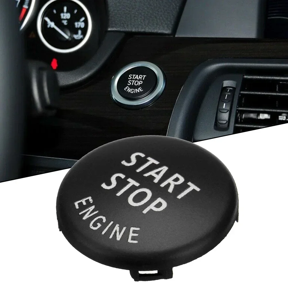 Car Spare Parts Button Switch Cover Button Switch Cover Black Start Stop For BMW E70 X6 E71 For BMW X1 E84 X3 E83 Engine Button