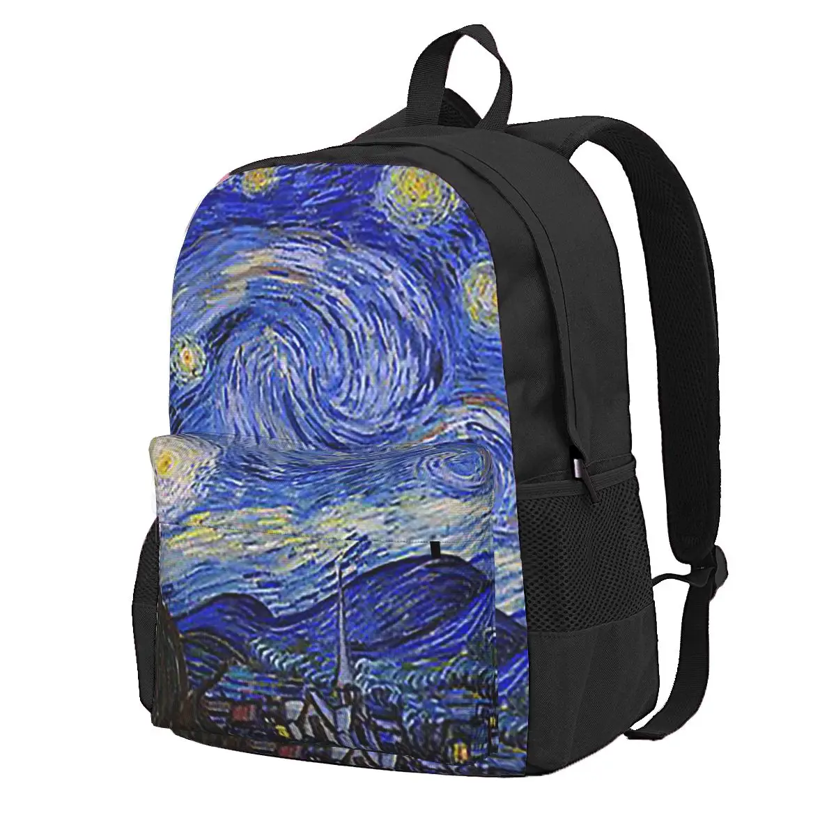 

The Starry Night By Vincent Van Gogh Student Backpack School Bag Daypack for Boys Girls Fashion Bookbag Shoulder Bags