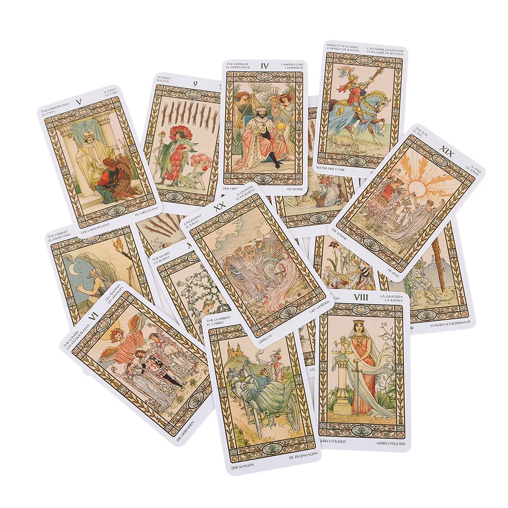 Harmonious 2021New Tarot Divination Card Table Game Toy Prediction Astrology Color Printing Altar Cloth  Werewolf Magic