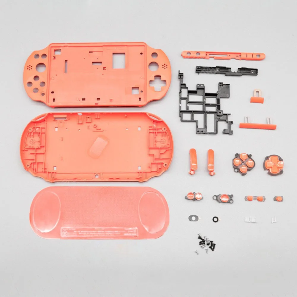 Coque avant et arrière en plastique avec bouton, coque pour PS Vita, PSV 2000, 1 ensemble