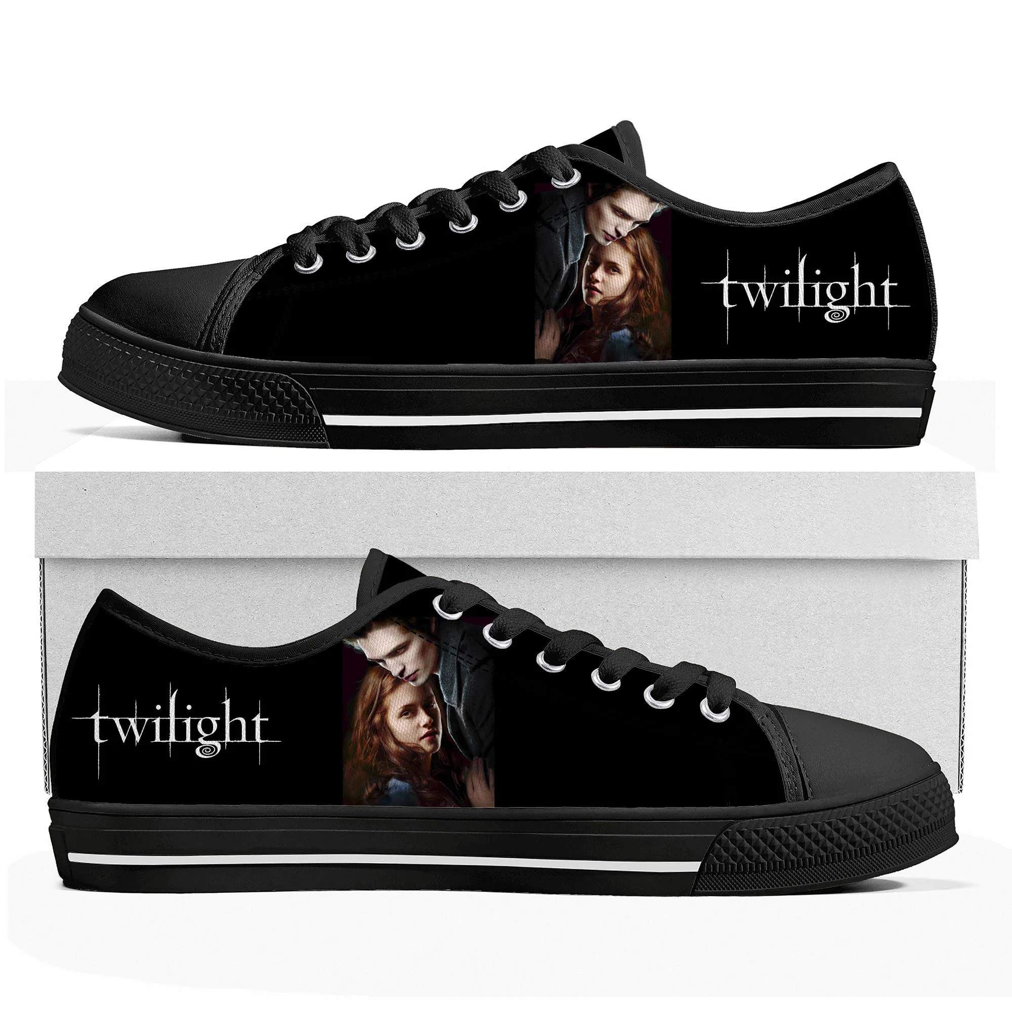 

The Twilight Saga Movie Low Top Sneakers Mens Womens Teenager Canvas Sneaker Casual Custom Made Shoes Customize DIY Shoe