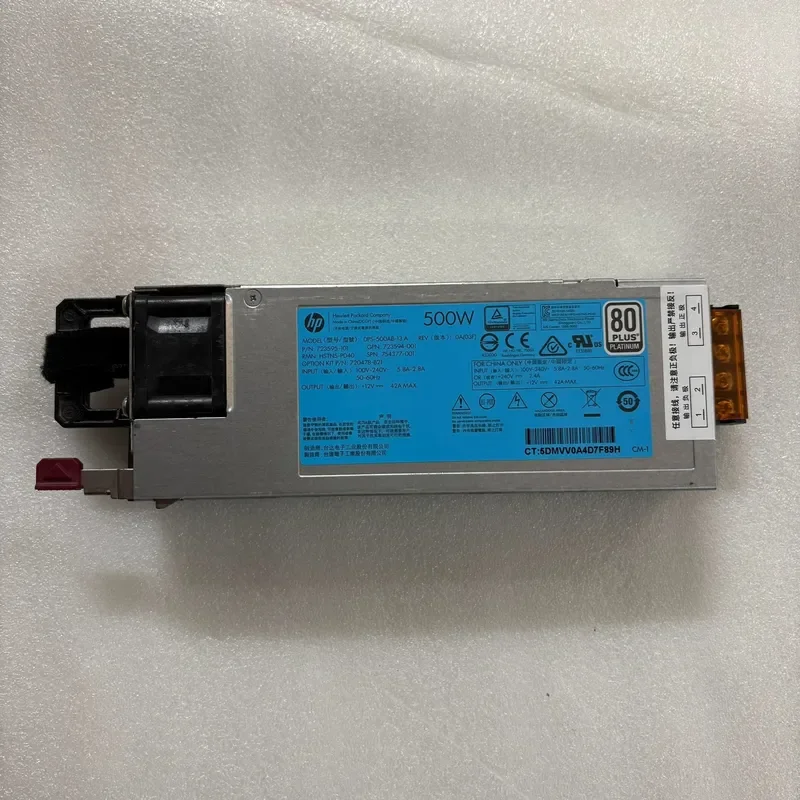 for HP 500W Server Modified Power Supply 12V 41.7A Small Size High Efficiency Platinum 9