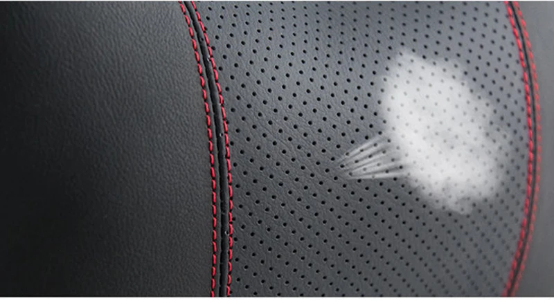 2PCS Top Qualität Rindsleder Auto Hals Kissen Kopfstütze Hals Kissen Unterstützung Auto Universal Sitz Weiche Atmungsaktive Innen Dekoration – Detail 9