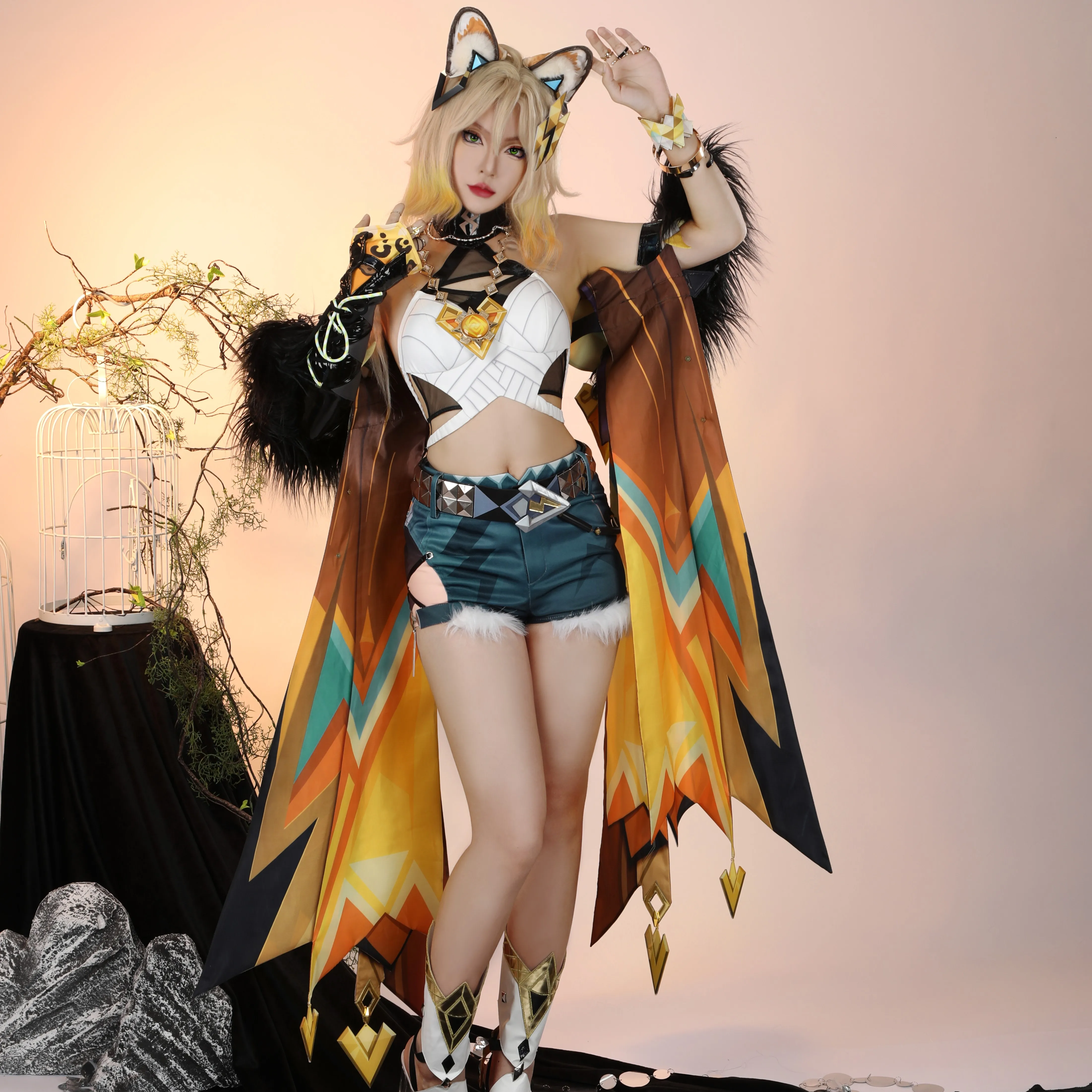 

Xilonen Cosplay Costume Full Set Outfit Uniform Anime Role Play Carnival For Comic Con Party