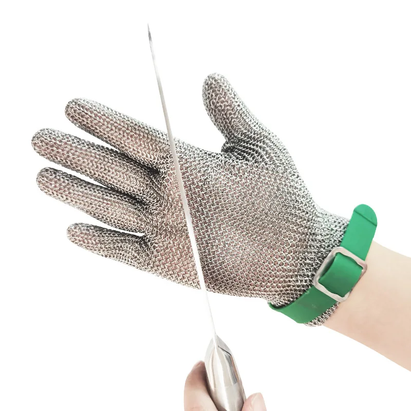 Stainless Steel Ring Mesh Gloves Anti Cut Knife Resistant Chain Mail Hand Protection Kitchen Butcher Glove