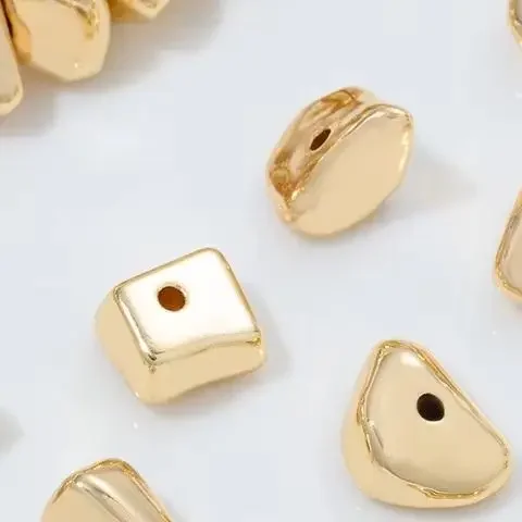 

14K Gold-plated Irregular-Shaped Spacer Beads Scattered Crystal String for DIY Jewelry Accessories Pearl Bead Crafts