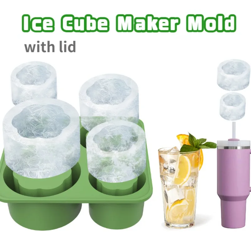 

Stanley Accessories Summer Ice Mould Cube Trays Ice Making Beverage Cup Maker Circle Ice Shape Silicone Molds for Stanley Cup