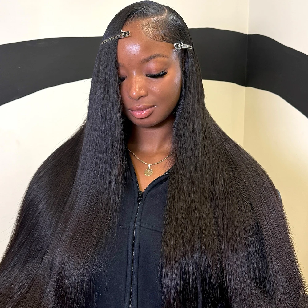 20 22 24 นิ้ววาดคู่ตรงผมมนุษย์ 100% Human Hair 15A คุณภาพสูงที่ยังไม่ได้ Virgin Human Hair Extensions