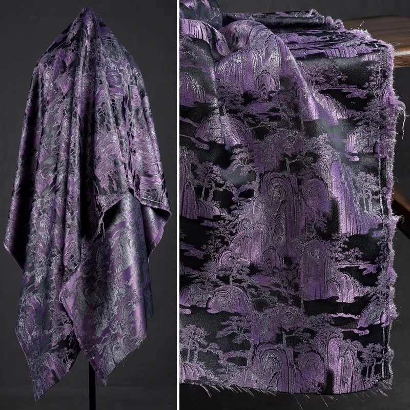 

100x150 см парчовая жаккардовая ткань в стиле ретро Hanfu, китайское пальто, жилет, блестящая эластичная ткань для шитья одежды своими руками, ткани для шитья