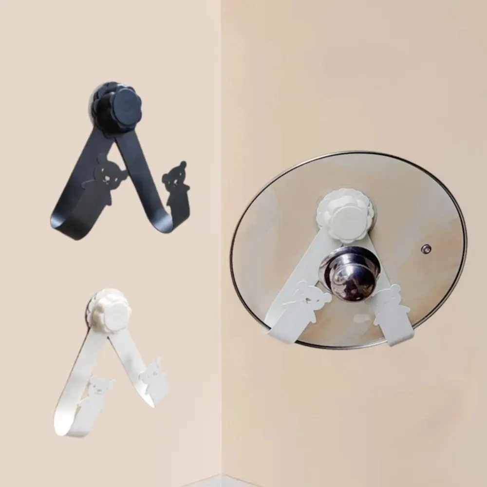 

3Pcs Carbon Steel Pot Lid Rack Wall Mounted Nail-free Cutting Board Holder Space Saving Adjustable Lid Rack Holder for Home