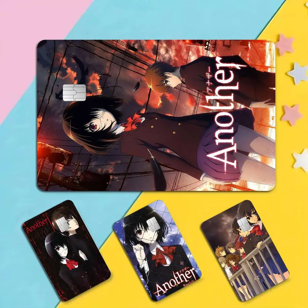 Anime A-Another Cartoon Credit Card Skin Stickers for Bank Card Bus Metro Card Sticker Waterproof Women Gift