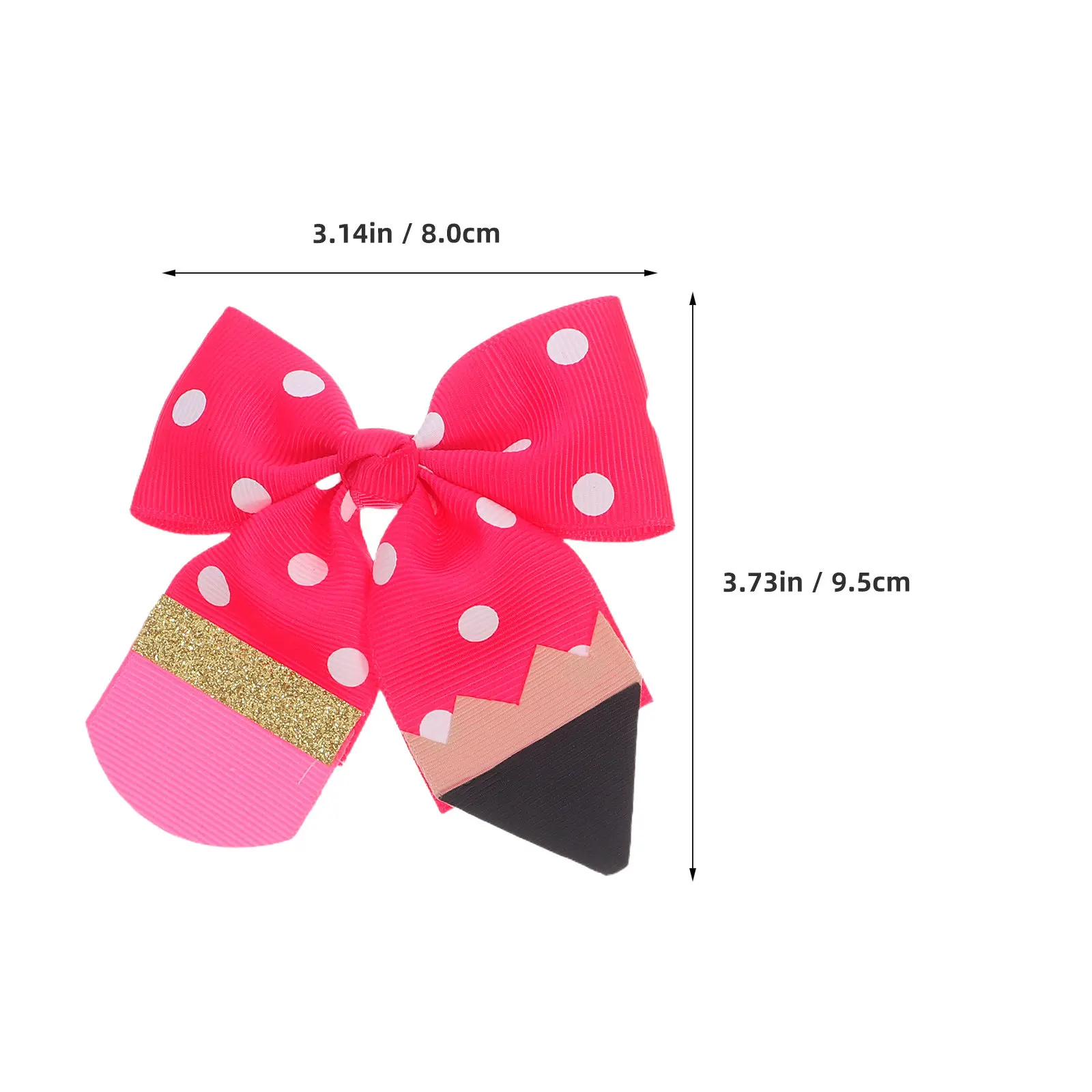 2Pairs Children's Hair Accessories Large Bowknot Ribbon Clips Non Slip Baby Barrettes for Toddler School Daily Wear No Crease view 6