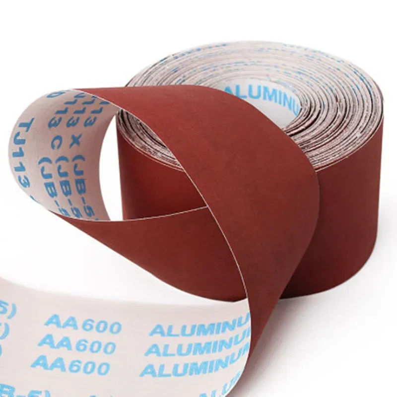 10cmx100cm Woodworking polished gauze roll shredded sandpaper  furniture metal sanding cloth #80/120/150/180/240/320/400/600M