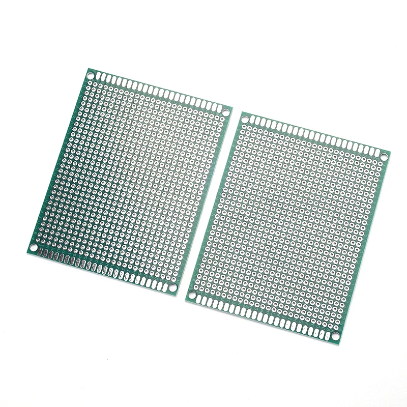 2 Stück Universelle Doppelseitige Leiterplatte mit 2,54mm Rastermaß, 7x9cm, Montagegröße für Elektronische Komponenten zur Leiterplattenherstellung – Detail 3