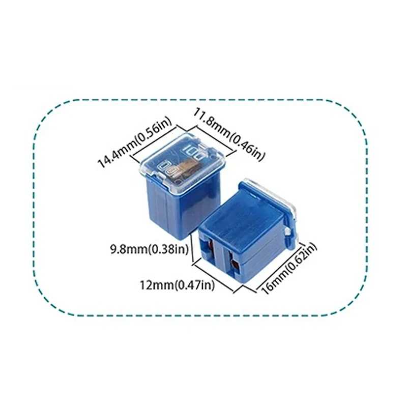 100PCS 32V PEC LPJ Auto Fuse Square Fuse Box 20A/30A/40A/50A/60A/80A/90A/100A/120A Waterproof Fuses Holder Socket Connectors