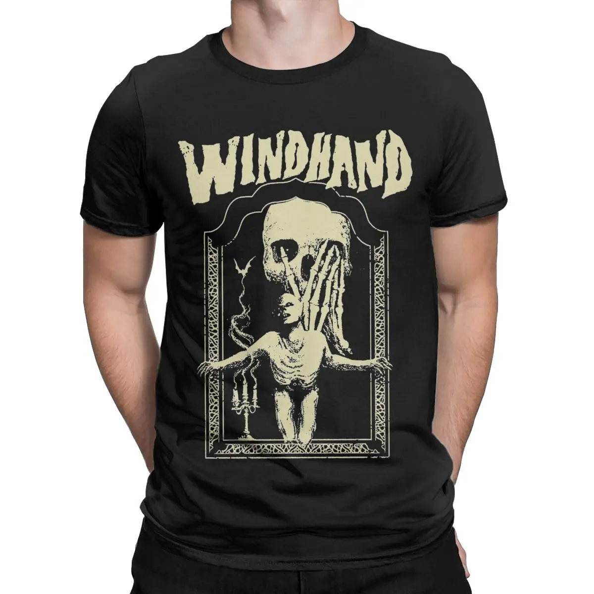 Men Windhand T Shirts Cotton Tops Vintage Short Sleeve O Neck Tees Printed T-Shirts