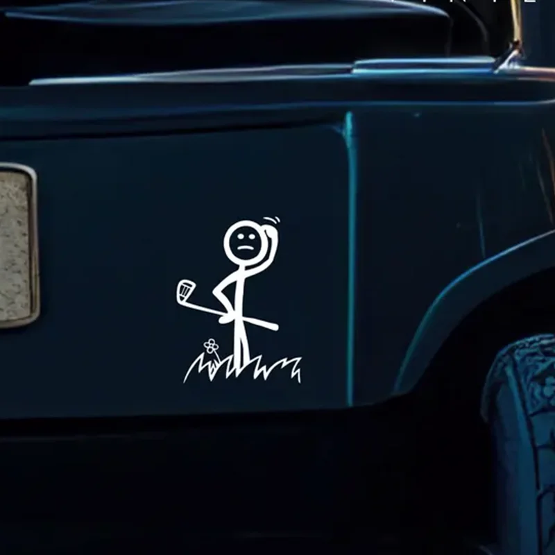 Stickman Golfer Car Sticker for Car Window Bumper Decoration Exterior Accessories Sun Protection Waterproof Vinyl Pvc Decals