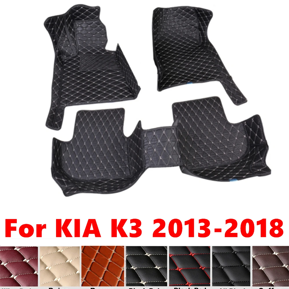 

Автомобильные коврики для KIA K3 2018 2017 2016 15-2013, подходят для передних и задних напольных вкладышей, накладки на ножки, коврик, аксессуары для интерьера