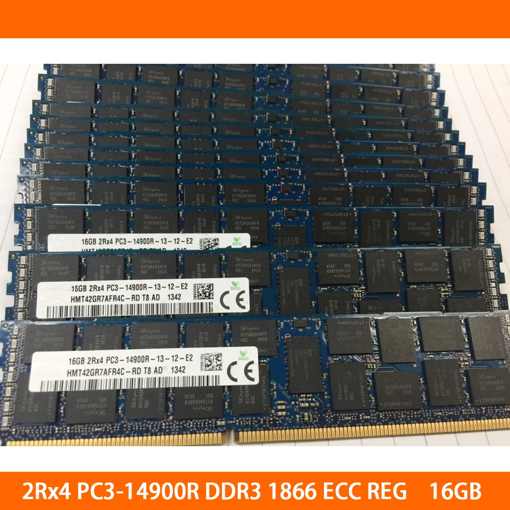 1 buah HMT42GR7AFR4C-RD RAM 16G 16GB 2Rx4 PC3-14900R DDR3 1866 ECC REG memori Server kualitas tinggi pengiriman cepat