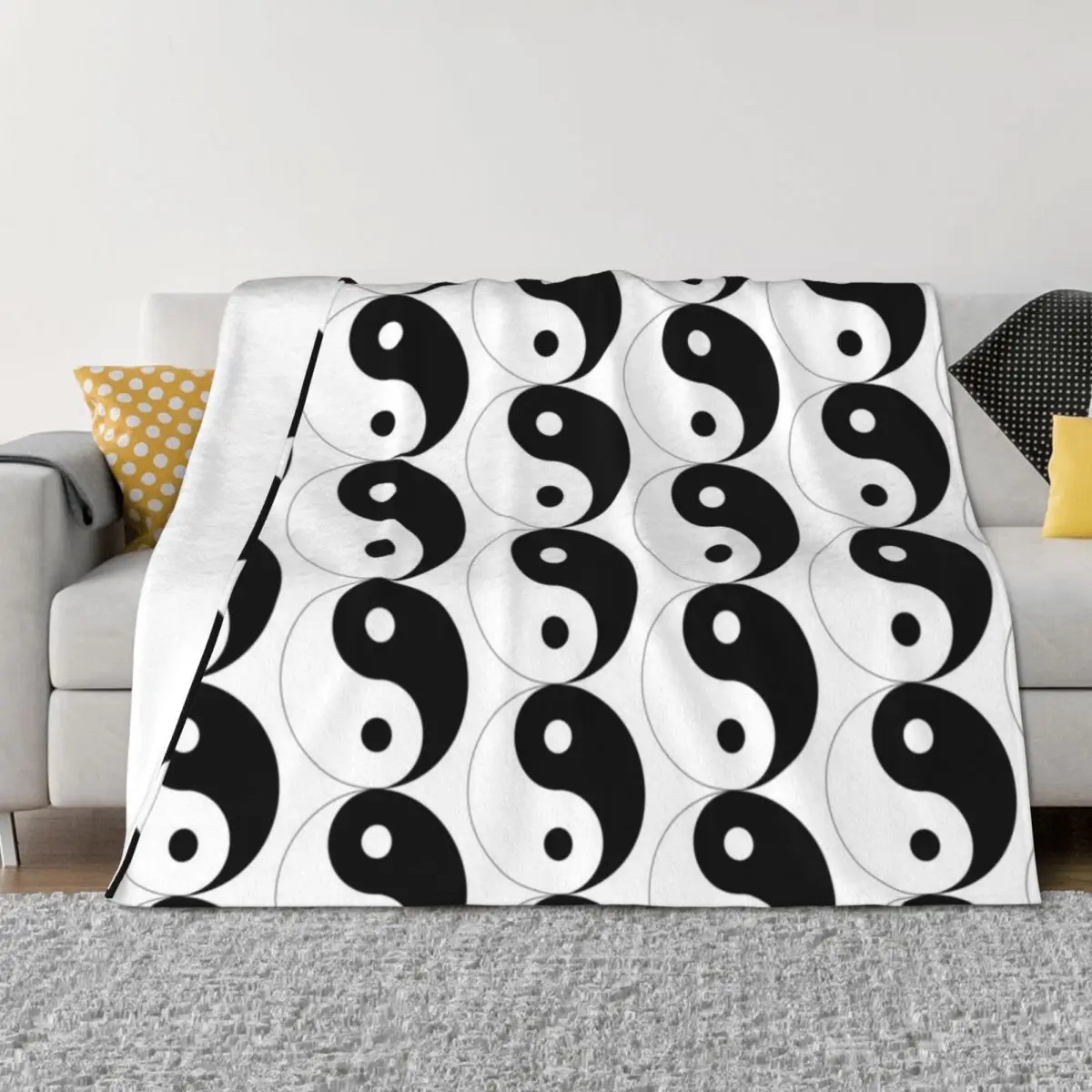 

Yin Yang Throw Blanket Luxury Throw Kid'S christmas decoration Multi-Purpose Blankets