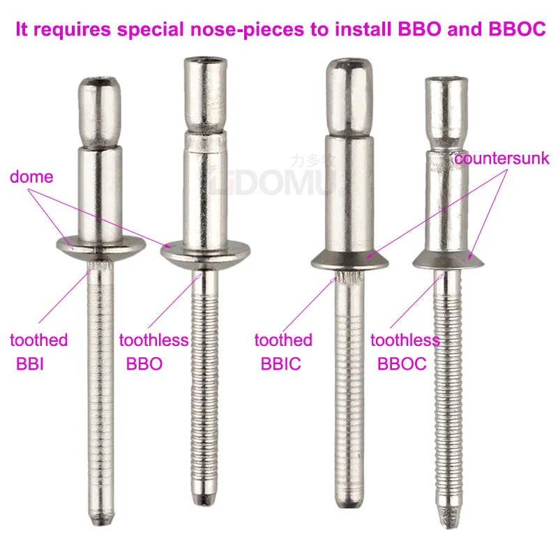 30/50pcs High Strength Structural Blind Rivets 304 Stainless Steel Sealed Waterproof Rivet Dome Countersunk Rivetts