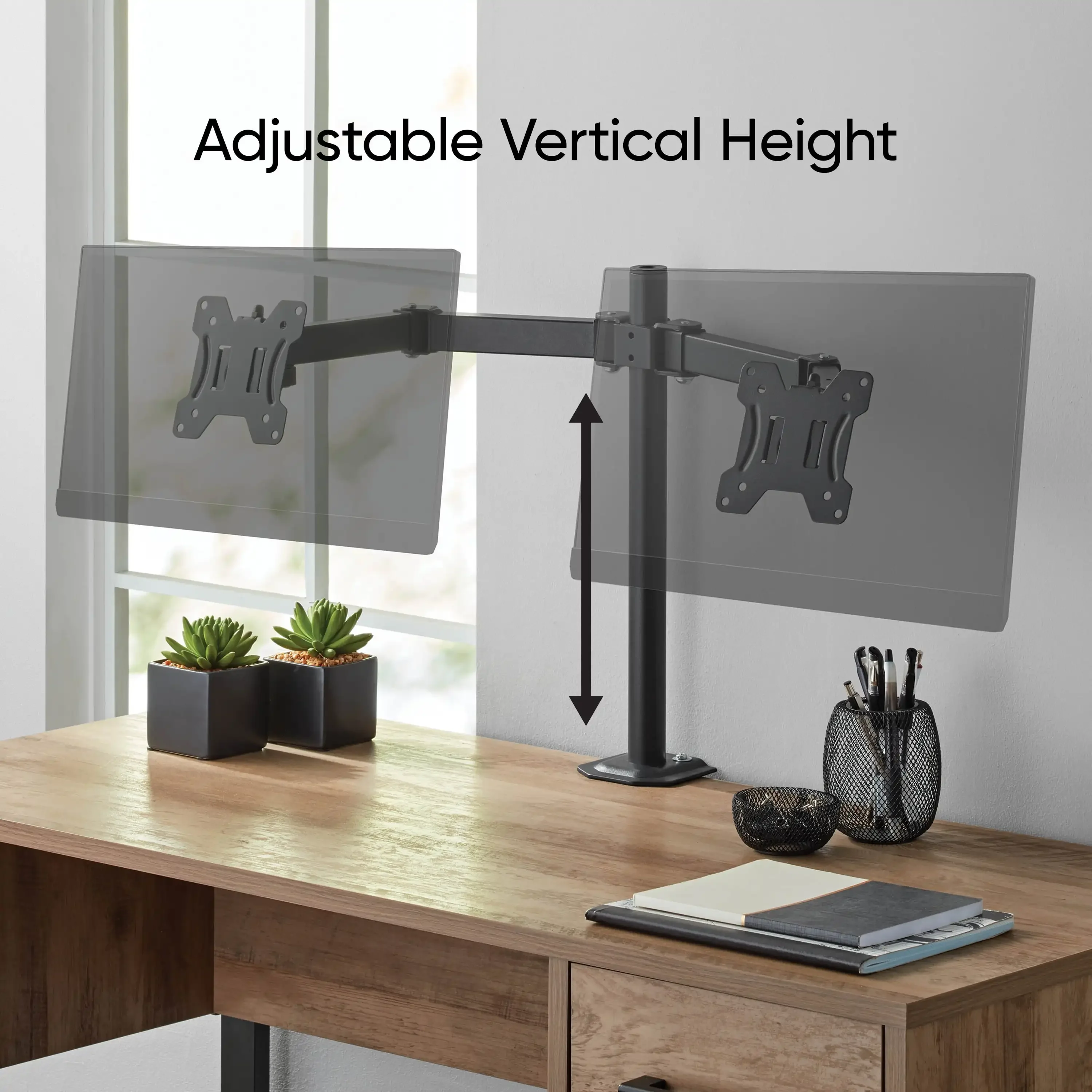 13インチ～32インチ対応 フルモーション デュアルモニター デスクマウント