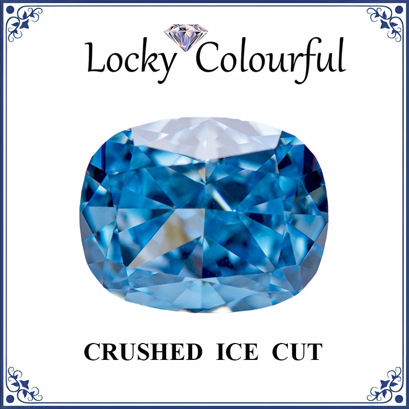 Zirkonia Crushed Ice Cut Kussenvorm Fancy Blauwe Kleur Bedels Kralen voor Diy Sieraden Maken Ringen Materialen Geen Certificaat