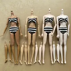 1/6 Super Model Doll Body Joints Movable Solid Doll Replacement Body For FR/IT Doll Heads Light Beige Pink White Skin Tone