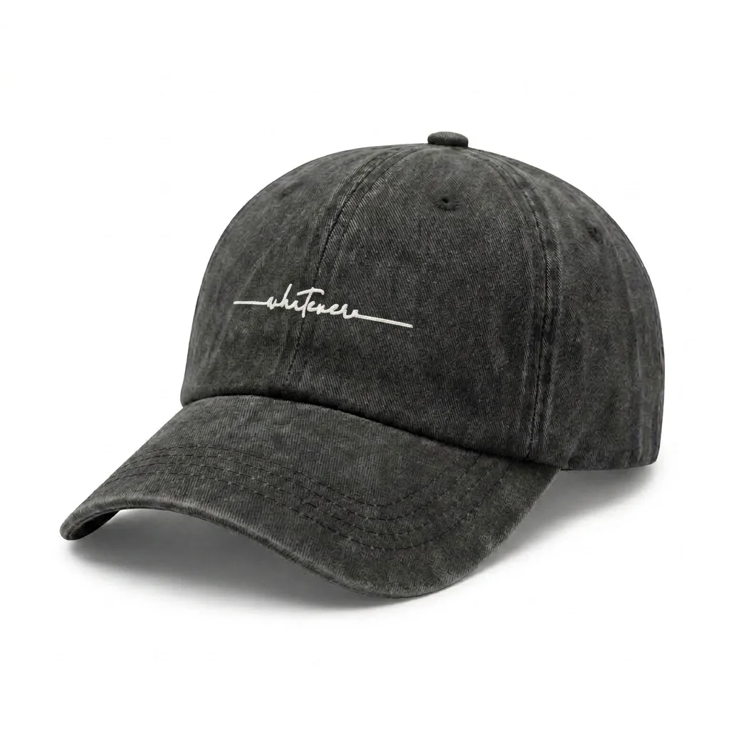 Adjustable Unisex Minimal Script Quote Baseball Cap, Vintage Washed Dad Hat, Minimalist Casual Everyday Gift for Men and Women