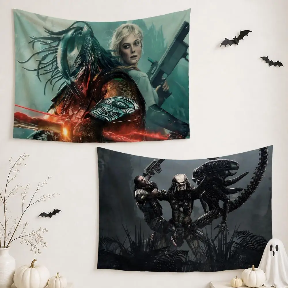 Movie P-Predator Tapestry Wall Hanging Tapestry Aesthetic Room Decor Banners for Bedroom Living Room Outdoor Party