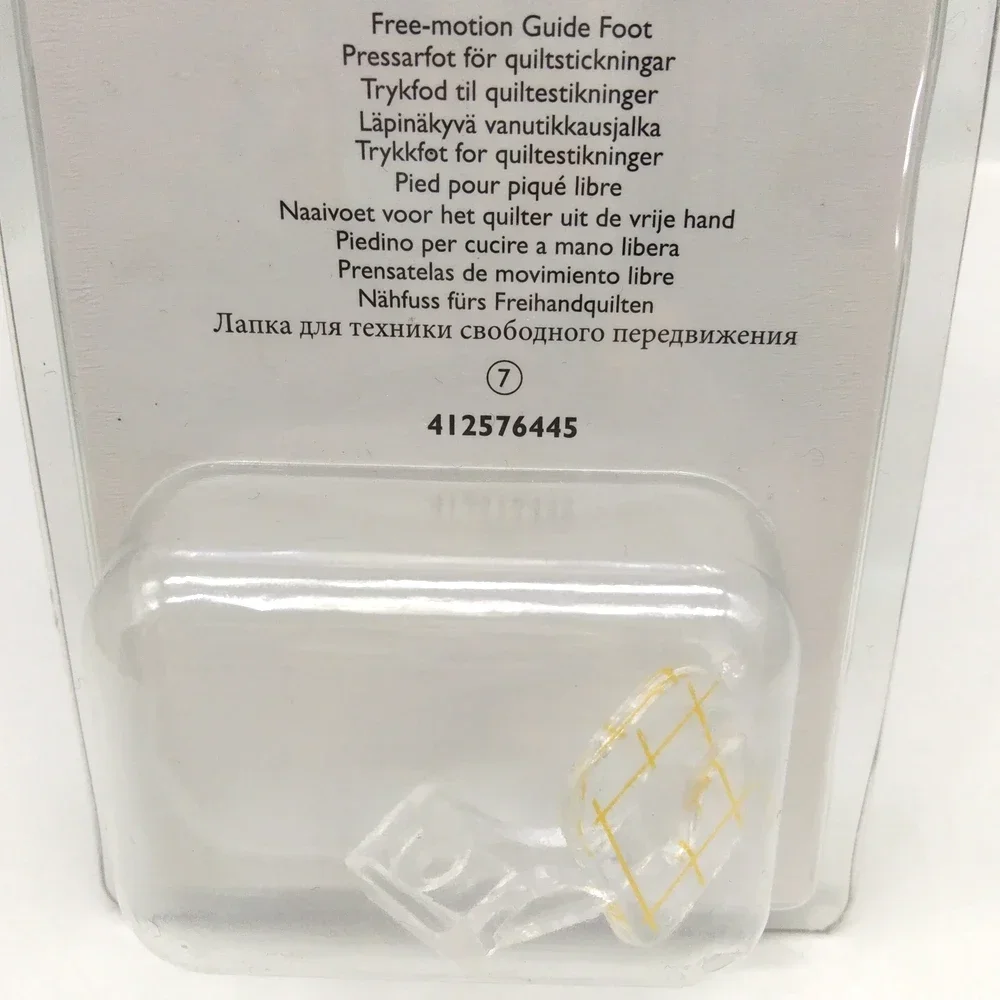 For Husqvarna Viking Free Motion Clear Guide Sewing Presser Foot 4125764-45  Designer